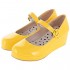Parisuit Womens Mary Jane Wedge Platform Shoes Patent Leather Ankle Strap Pumps Lolita Sweet Shoes
