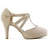 RF ROOM OF FASHION Women's Vegan D'Orsay Mary Jane T-Strap Mid Heel Dress Platform Pumps Shoes