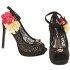 The Highest Heel Unisex-Adult Day of Dead Lace Pump with Ankle Strap