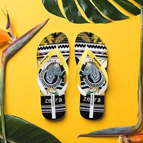 Hotmarzz Men's Flip Flops Patterns and Prints Summer Sandals Beach Slippers