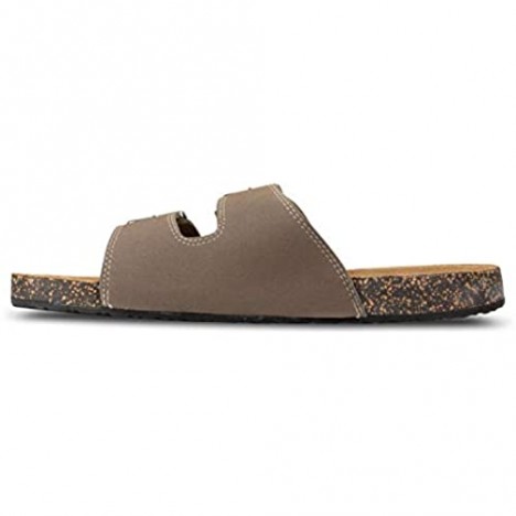 Woodstock Beau Adjustable Engineered Leather Slides for Men Slide Comfort Cork Sandals