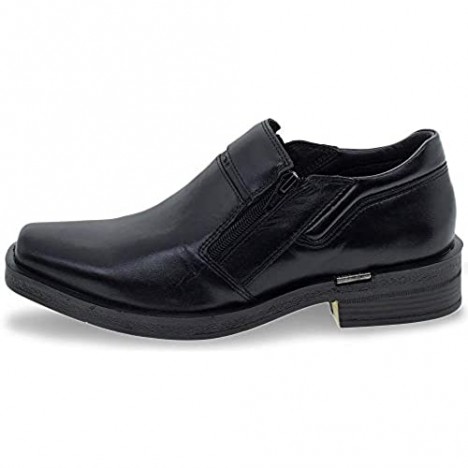 Ferracini Men’s Formal Shoes for Work Leather Comfort Walking Slip on Black