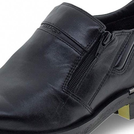 Ferracini Men’s Formal Shoes for Work Leather Comfort Walking Slip on Black