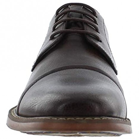 Giorgio Brutini Aiden Brown & Black Oxford Dress Shoes for Men Cap Toe Engineered Leather Shoe