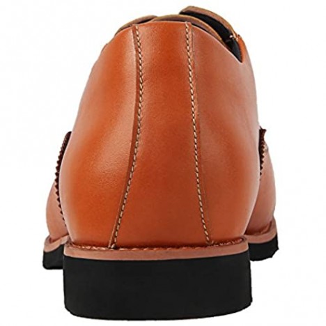 iloveSIA Men's Formal Wingtip Cap-Toe Dress Oxford Leather Shoe