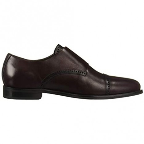 MARC JOSEPH NEW YORK Men's Leather Double Monk Dress Shoe Oxford Wine Nappa 11 M US