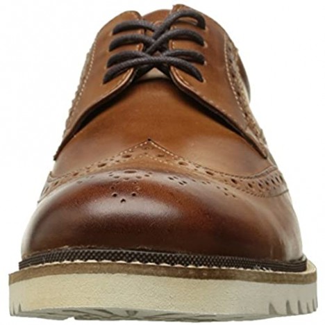 Rockport mens Marshall Wingtip Oxford Cognac Leather 7.5 Wide US