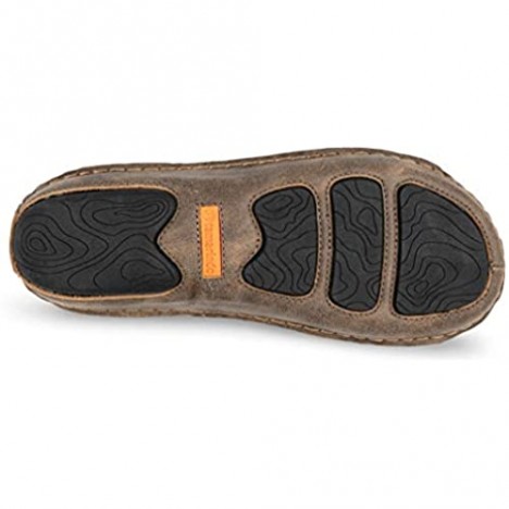 Tamarindo Pathfinder Men's Shoe Soft Woven Leather Slip On Loafer - Sand/Pebble