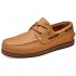 UPIShi Men's Leather Boat Shoe Casual Handsewn Moccasin Toe Comfort Loafers