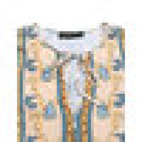 Bohemia floral print patchwork v-neck puff sleeve casual maxi dress Sal