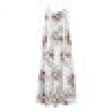Chiffon sleeveless straps loose holiday floral summer maxi dress Sal