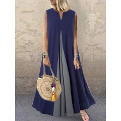 Contrast color sleeveless dress Sal