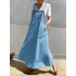 Flower embroidery side pocket loose straps casual maxi dress Sal