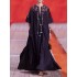 Vintage patchwork hollow round neck half sleeve solid maxi dress with pocket Sal