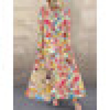 Women floral print long sleeve ethnic style maxi dresses Sal