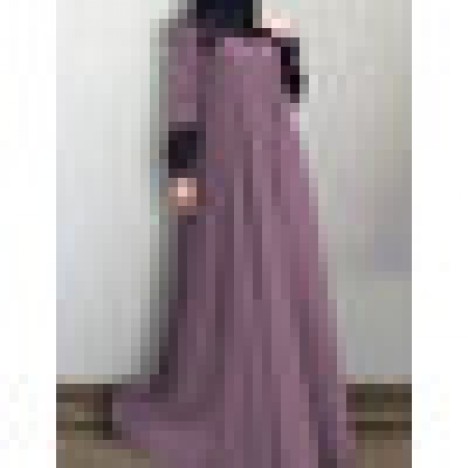 Women lace patchwork big swing vintage o-neck casual long sleeve muslim dress Sal