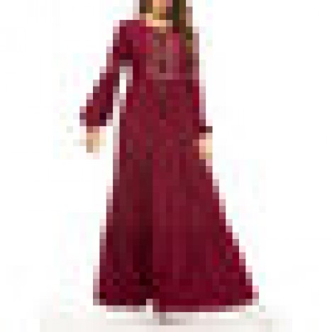 Women pleated robe long sleeve maxi dress Sal