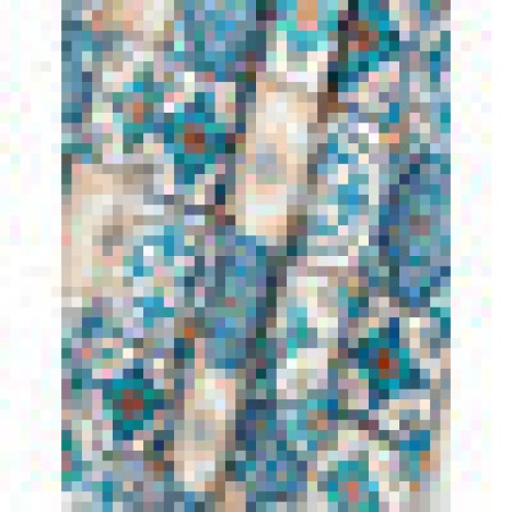 Women vintage ethnic print patchwork v-neck long sleeve casual dress Sal