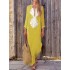 Womens summer floral print v-neck long sleeve split long maxi dress Sal