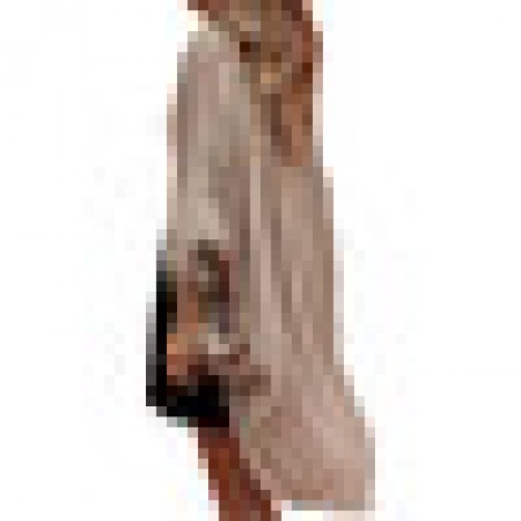 Cross-bordernew european and american large size women's solid color short short long cotton linen v-neck shirt fc486 Sal
