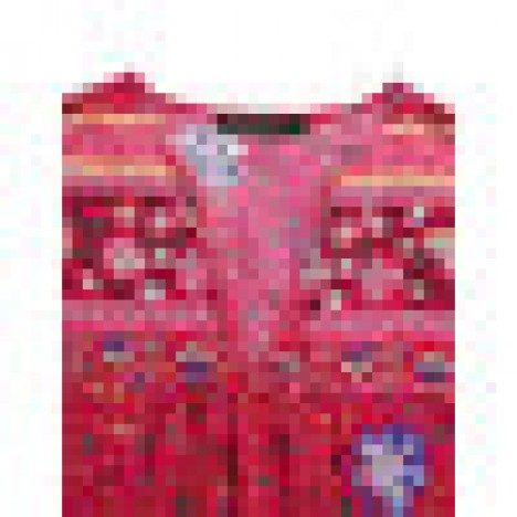 Ethnic style print bohemian lace-up v-neck tassel long sleeve blouse for women Sal