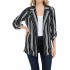 Auliné Collection Womens Casual Oversized Open Front Boyfriend Cardigan Blazer
