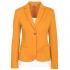 Auliné Collection Womens Office Work One Button Closure Long Sleeves Knit Blazer