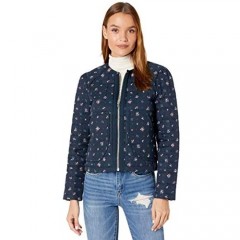 Blank NYC Collarless Floral Quilted Jacket