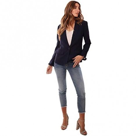 cupcakes and cashmere Women's Winslet Suiting Blazer with Ruffle Details