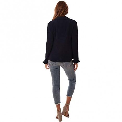 cupcakes and cashmere Women's Winslet Suiting Blazer with Ruffle Details