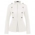 CURLBIUTY Women Casual Stand Collar Buttons Work Jacket Coat Military Blazer