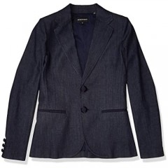 Emporio Armani Women's Two Button Jacket Denim Blue 42