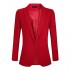 JHVYF Women's Casual Basic Work Jacket Open Front Office Solid Color Blazer Suit