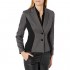Kasper Women's 2 Button Notch Collar Herringbone Jacket