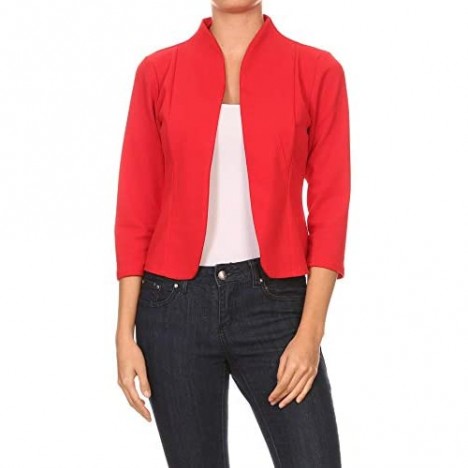 MissMissy Womens Casual Business Slim Fit Long Sleeve Blazer Jackets J907