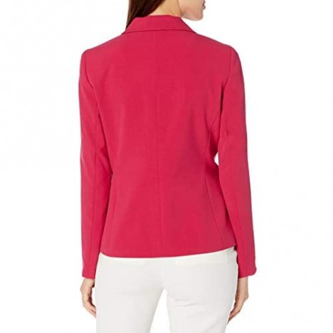NINE WEST Women's 1 Button Stretch Notch Collar Jacket
