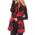 Oritina Womens Casual Lapel Open Front Plaid Vest Cardigan Coat with Pockets