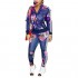 Remelon Womens 2 Piece Outfits Floral Print Jacket Suit Bodycon Pants Sweatsuits