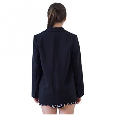 spelling Women's Casual Work Office Notch Lapel Pocket 2 Buttons Blazer Suit Jacket