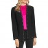 Vince Camuto Womens Studded Suit Seperate Open-Front Blazer Rich Black 8