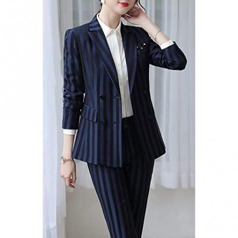 Women's 2 Piece Blazer Pant Suits Long Sleeve Business Suits for Women Work Blazer Pantsuits