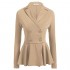 Women's Double Breasted Slim Fit 2 Button Office Blazer Jacket Suit