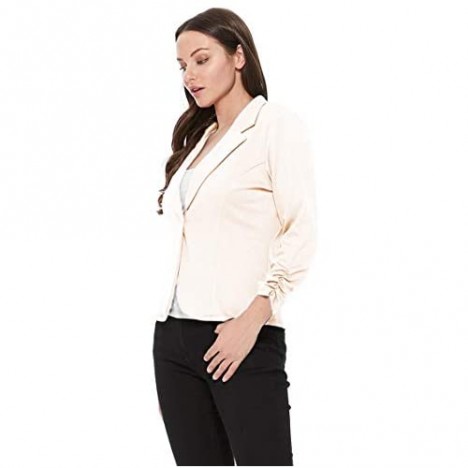Women's Women's Comfy Casual Office 3/4 Long Sleeve Open Front Blazer Jacket US Size