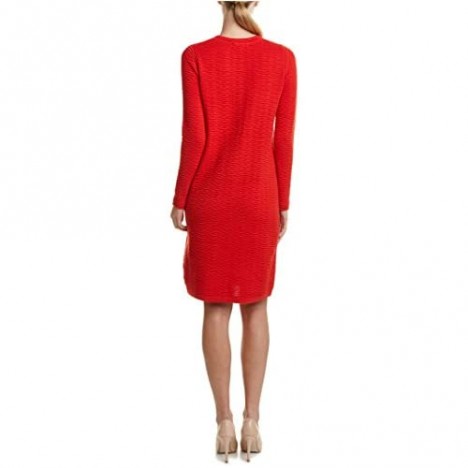 Joan Vass Women's Long Sleeve Sandstitch Dress