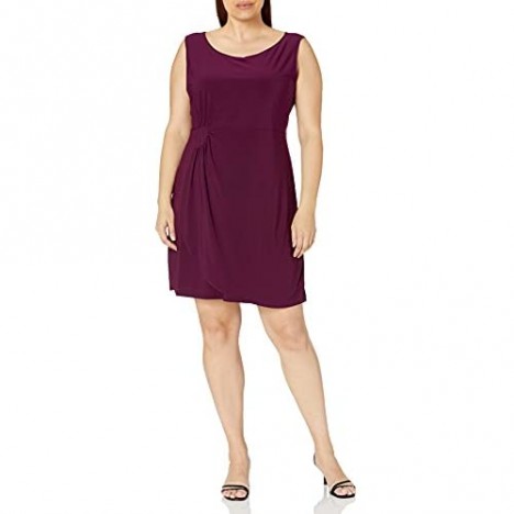 Star Vixen Women's Plus-Size Sleeveless Side-Cinch Dress