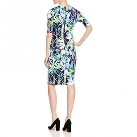 Vince Camuto Women's Short Sleeve Floral Printed Dress