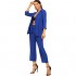 Floerns Women's Two Piece Outfit 3/4 Sleeve Blazer and Belted Pants Set