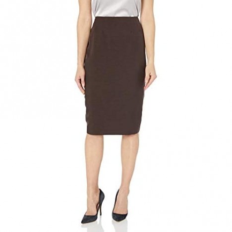 Le Suit Women's 2 Button Notch Collar Glazed Melange Skimmer Skirt Suit