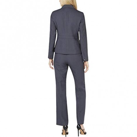 Le Suit Women's 2 Button Notch Collar Pant Suit