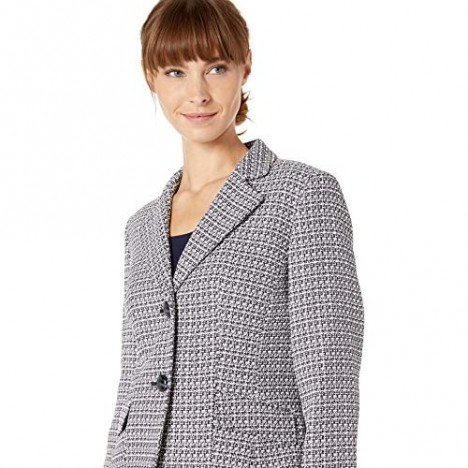 Le Suit Women's 2 Button Notch Collar Skirt Suit